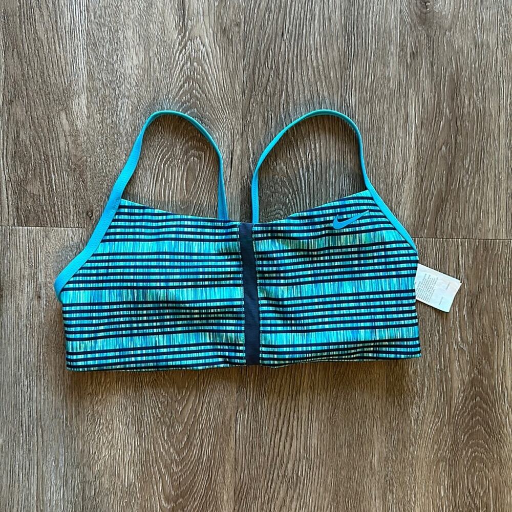 Nike Bikini Top Blue Stripes Medium